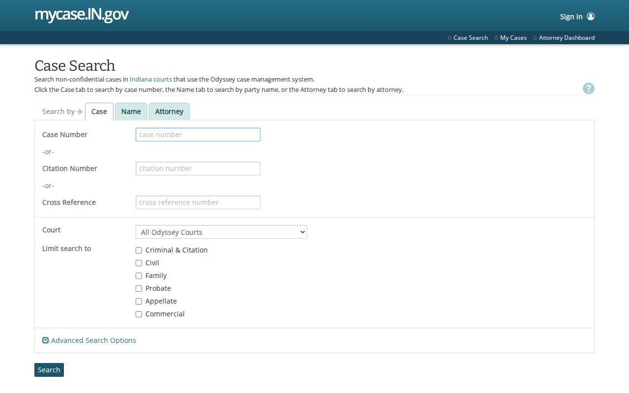 Warren County case search and party access