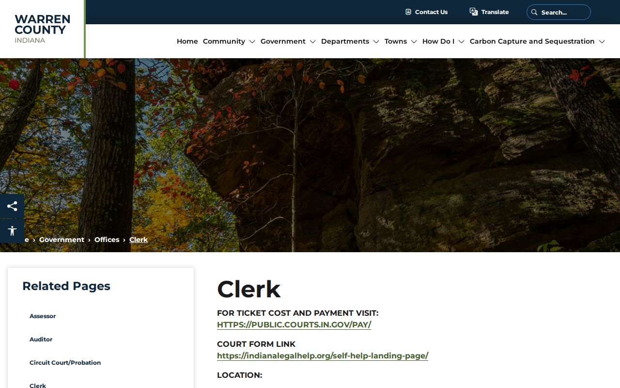 Warren County Clerk of the Circuit Court official page