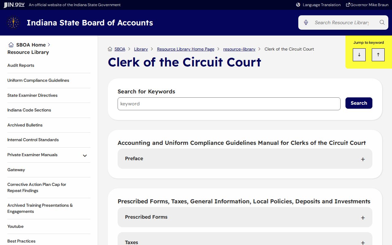 Clerk fee resources for Warren County court records