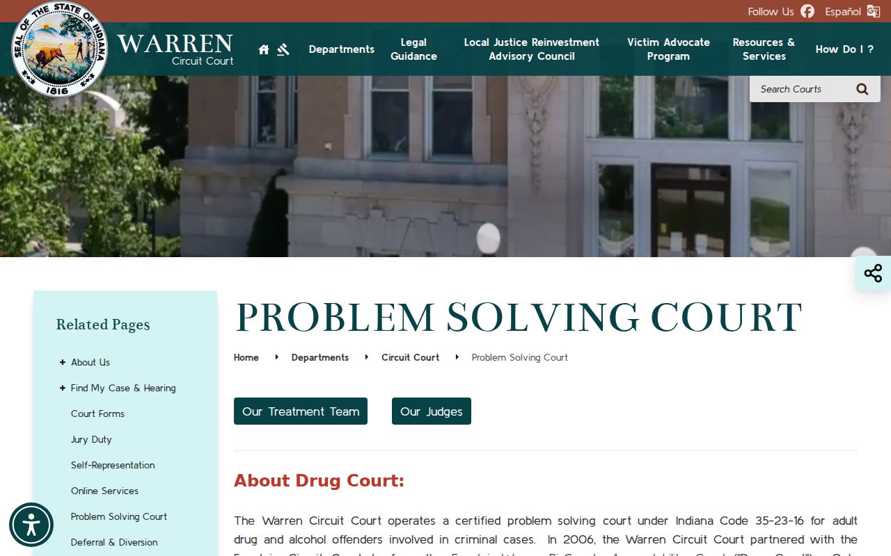 Warren County criminal docket Bi-County Accountability Court information