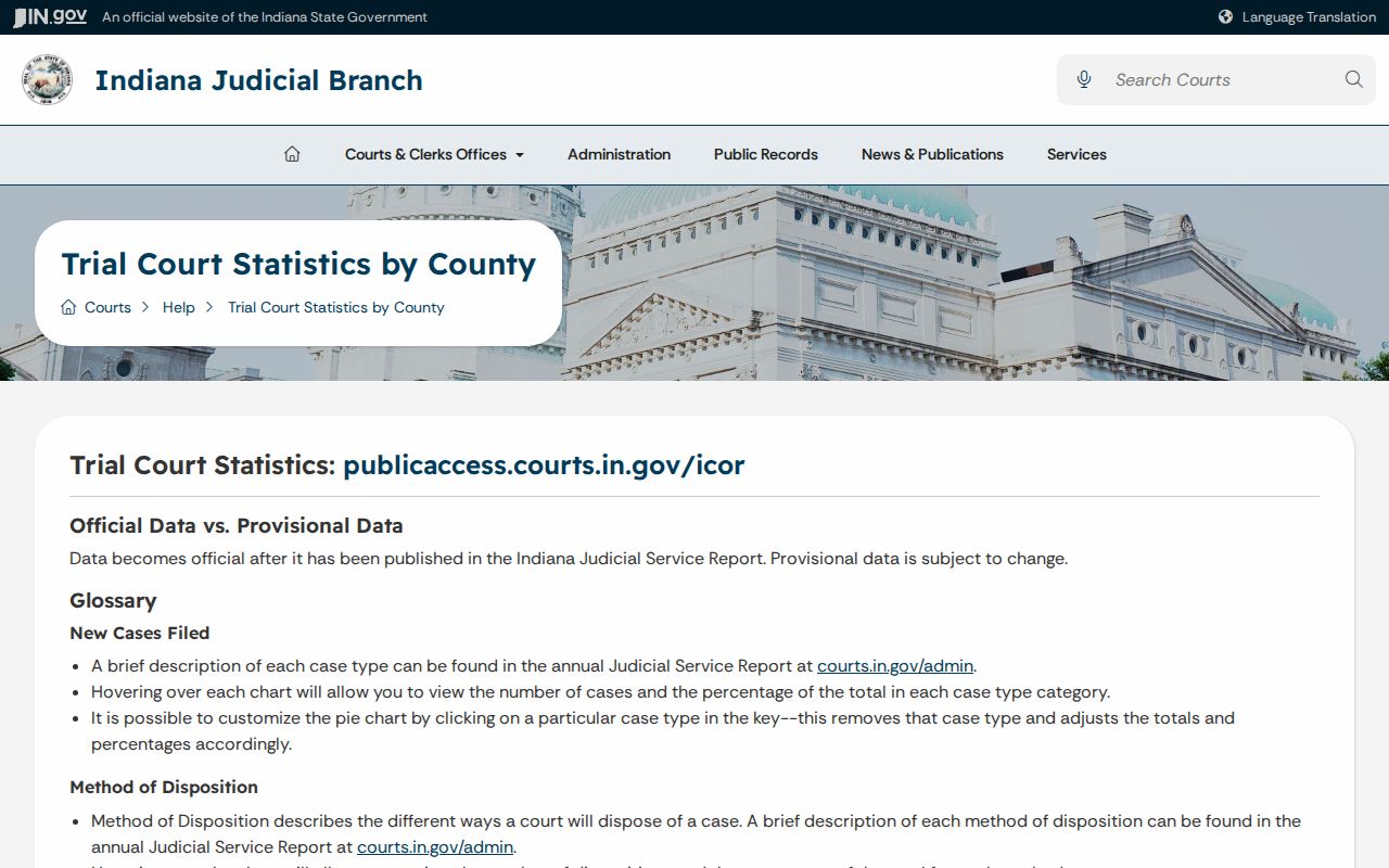 West Lebanon court docket statistics help
